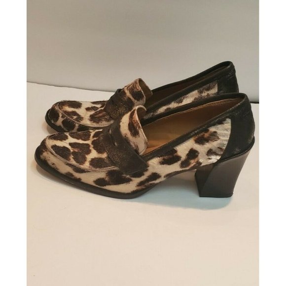 Right Bank Shoe Co.Animal Print Leather Loafers Slip On Women’s shoes US 6 M - Picture 3 of 9